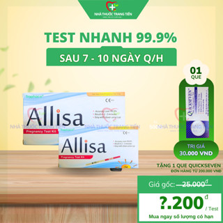  20 Que thử thai Allisa Traphaco   bản to 4mm  phát hiện thai sớm chính xác - Che tên 