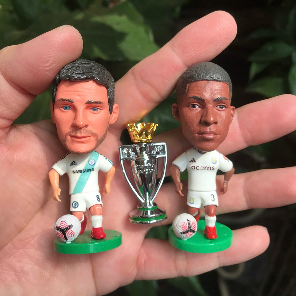 Mô hình tượng cầu thủ bóng đá vẽ tay Rashford Aston Villa Lampard Chelsea 7cm Soccerwe Kodoto footba