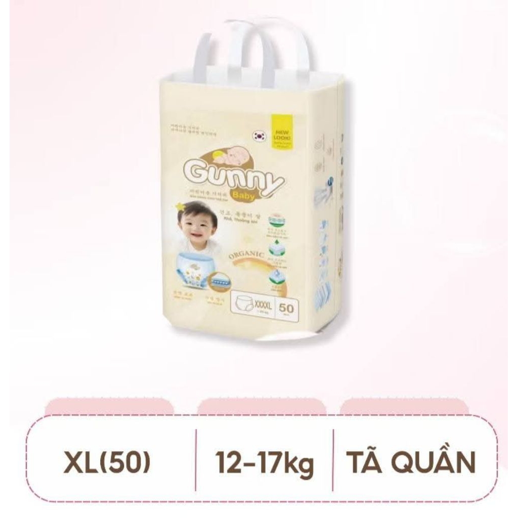 Tã - bỉm quần Gunny baby khô thoáng cho bé đủ size