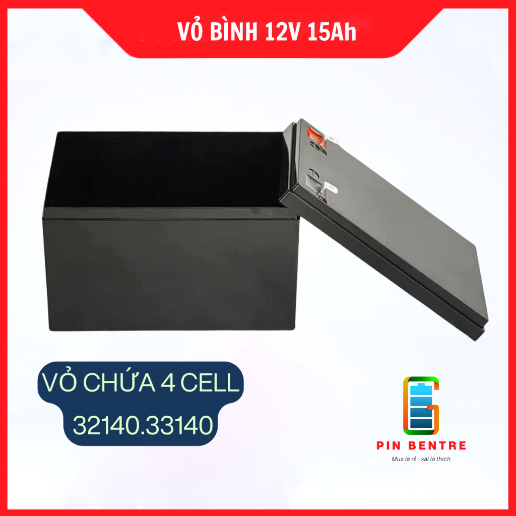 Vỏ Bình 12V-15Ah Chứa Được 4Cell 32140.33140.33138 ( Ko Có Pin )