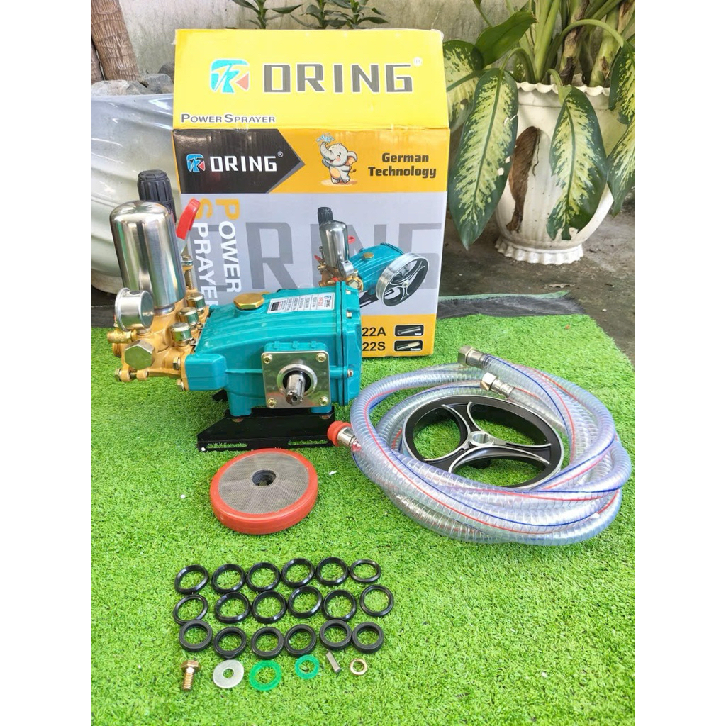 [ TY SỨ] Đầu bơm máy rửa xe Piston Sứ 1HP ORING Đầu xịt rửa áp lực cao , Đầu nén 1HP Ty Sứ Cao Cấp