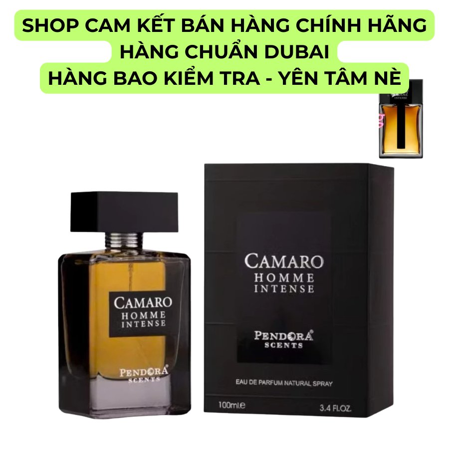 Nước hoa Dubai Camaro Homme Intense 10ml Nam Tính, Mạnh Mẽ & Lưu Hương Lâu