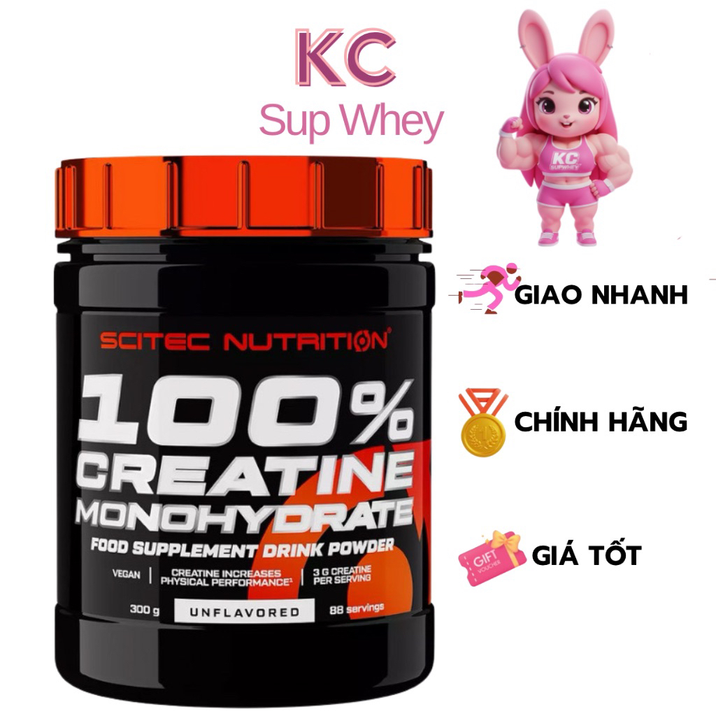 Creatine 88 lần dùng | 100% Creatine Mono 300g 88 lần dùng
