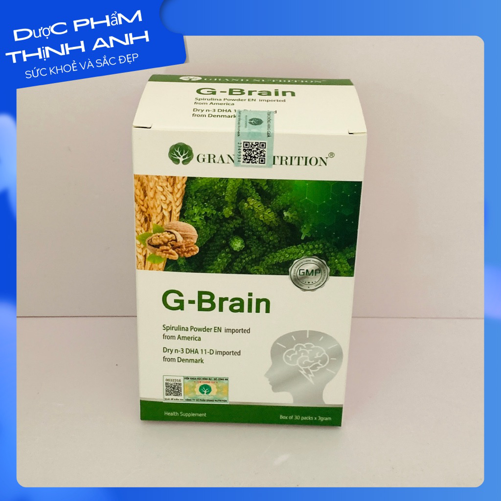 Cốm Trí Não G-Brain Cốm hỗ trợ phát triển Trí Não Toàn diện - Gbrain Chính hãng Hộp 30 gói
