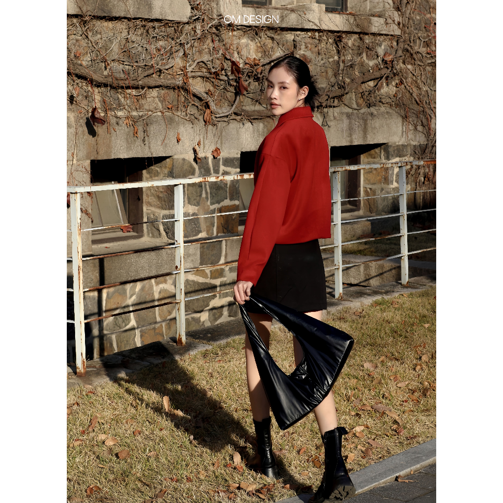 Áo khoác dạ lông Hàn dáng ngắn mềm mịn - Maple Coat(+% phí sàn) - by OM Design