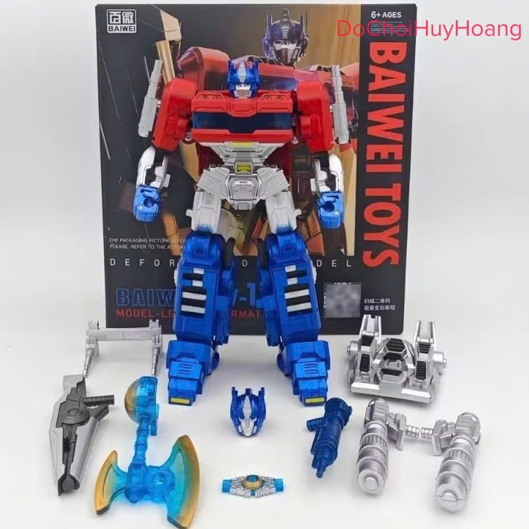 Mô hình transformation Optimus robot biến đổi thành xe container TW1035