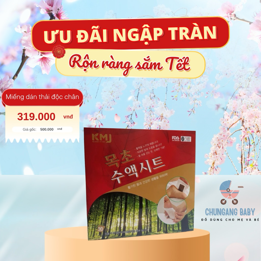Miếng Dán Thải Độc Chân HEALING PATCH Hàn Quốc 30 Miếng, Thải độc, detox cơ thể