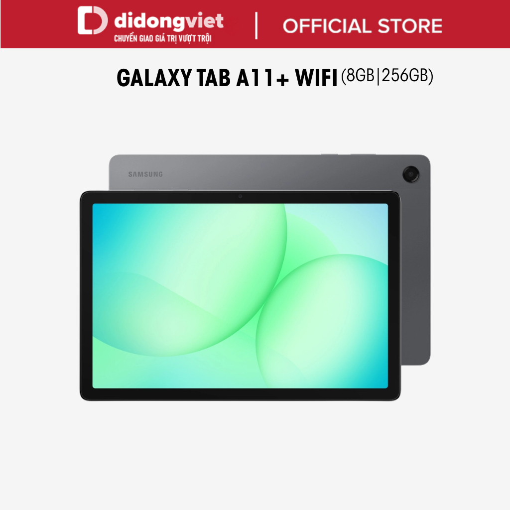 Máy tính bảng Samsung Galaxy Tab A11 Plus Wifi 8GB|256GB, 11" 90Hz - MediaTek Dimensity 7040- 5100mA