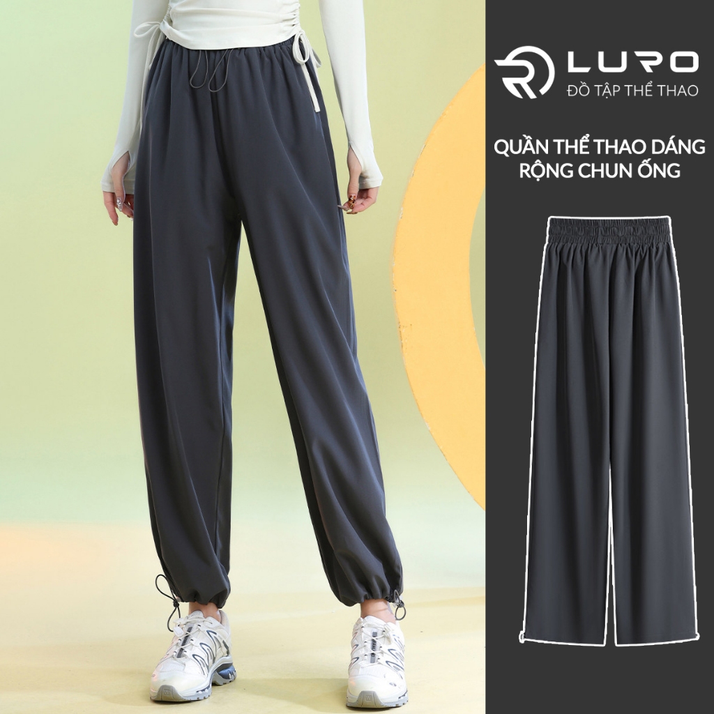 Quần thể thao nữ, nhanh khô, dáng rộng, thoáng khí, cạp cao, phù hợp 4 mùa, tập luyện chuyên nghiệp