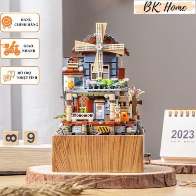 Bộ đồ chơi lắp ghép Mô hình hộp nhạc cối xay gió LOZ-1239