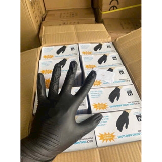 Găng Tay Đen Không Bột 100 Chiếc - Dùng nặn mụn - Cho SPA Thẩm Mỹ Viện - PHUN XĂM-NHÀ HÀNG