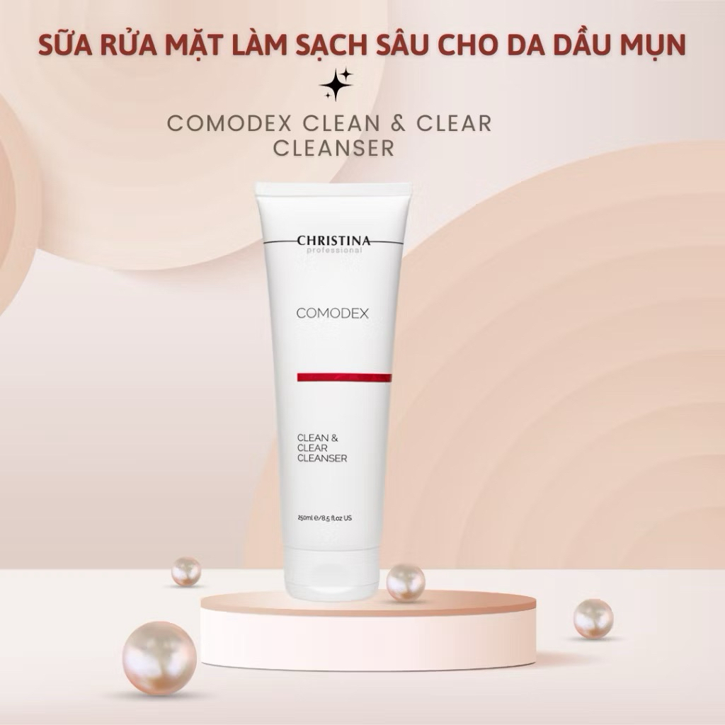 [Hàng Cty] Sữa rửa mặt chuyên dụng cho da dầu Christina Comodex Clean and Clear Cleanser