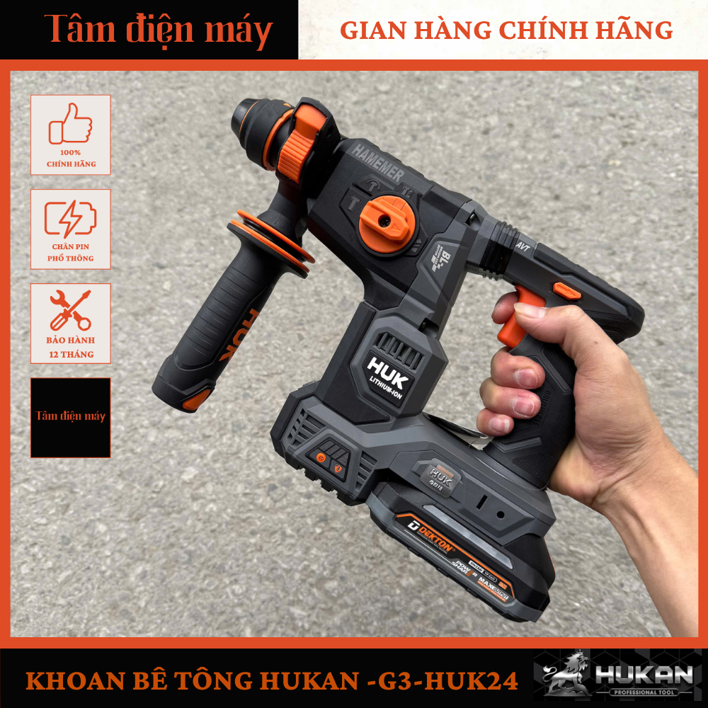 Máy Khoan Bê Tông Hukan Gen3 - G3 HUK24 [Chính Hãng]