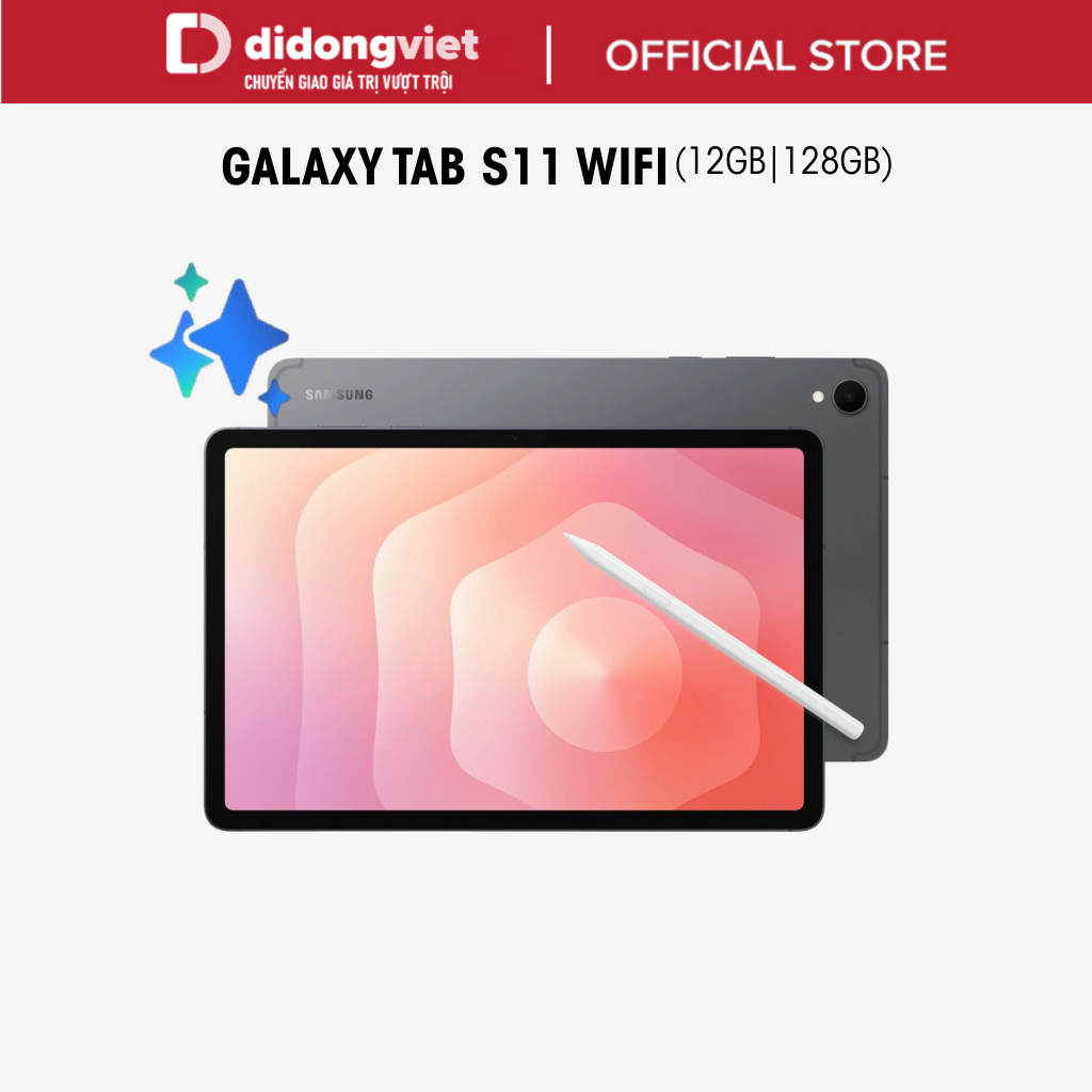 Máy Tính Bảng Samsung Galaxy Tab S11 Wifi 12GB|128GB, Màn hình 11" - MediaTek Dimensity 9400+, 8400m