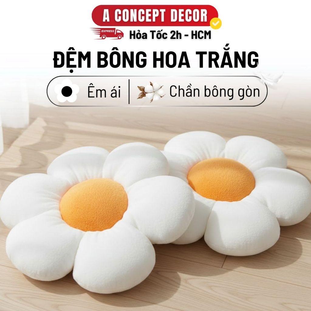 Đệm Lót Ghế Ngồi Bệt Tựa Lưng Trang Trí Decor Hình Bông Hoa A Concept Decor Đệm Ghế Tròn Cho Văn Phò