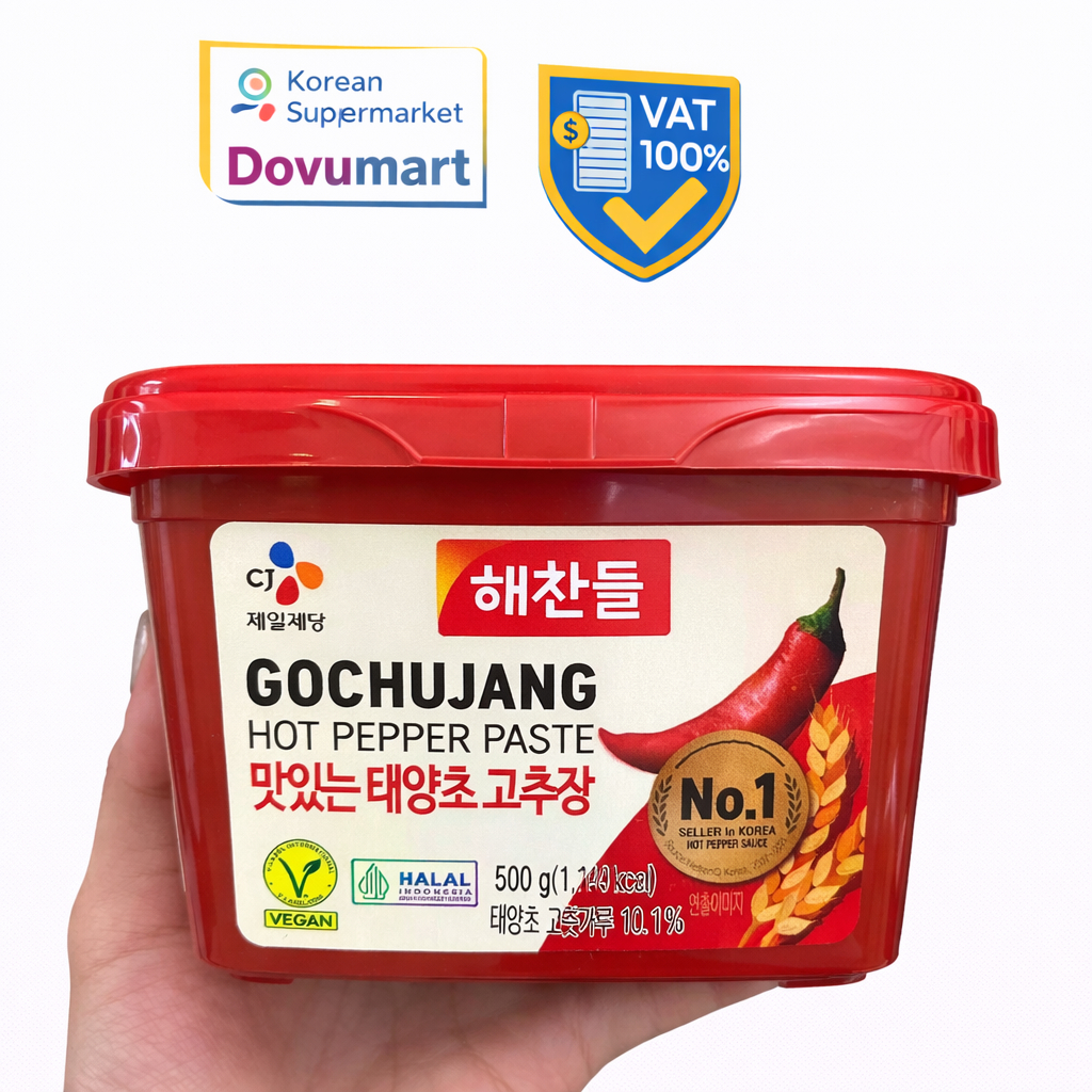 Tương Ớt Gochujang CJ Hàn Quốc Hộp 500G / CJ) 맛있는태양초고추장 500G