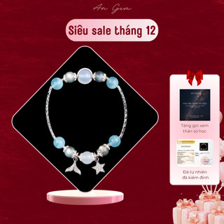  Vòng tay đá mix charm An Gem lắc tay nữ mạ bạc phối đá 