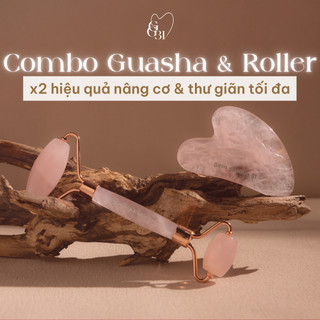  Bộ Guasha và Cây Lăn Massage Mặt GG31 by GemGarden31 –  Bằng Đá Cao Cấp - Nâng Cơ Săn Da Thư Giãn Hiệu Quả 