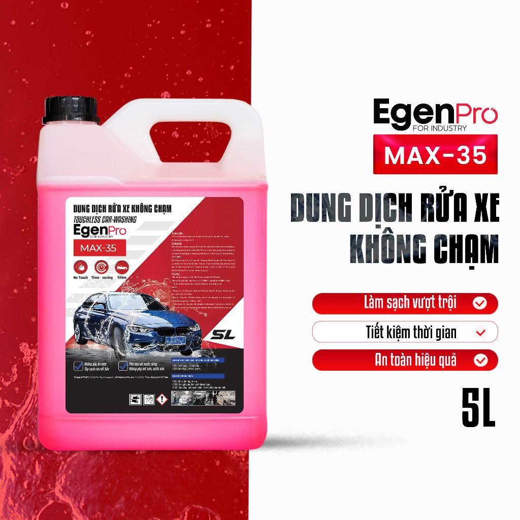 Nước rửa xe không chạm EgenPro Max35 (5 lít) Dung dịch rửa xe không chạm đậm đặc (Fantom cũ)