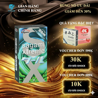 Bao cao su Siêu mỏng 10 chiếc Sagami Xtreme hương Bạc Hà