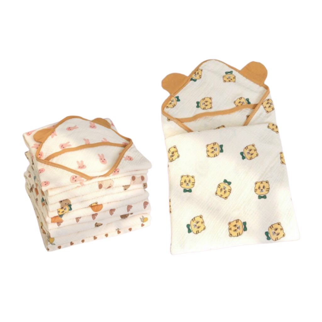 Choàng ủ muslin organic Zeloo 4 lớp 80x80cm