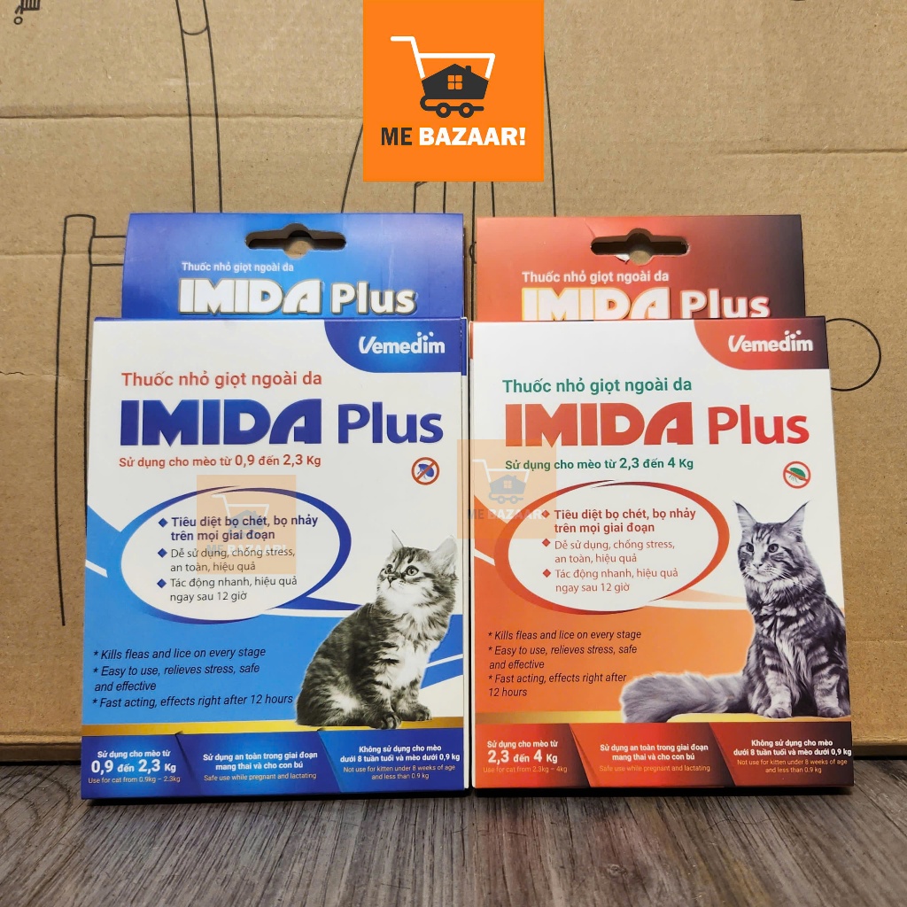 Nhỏ Gáy Imida Plus Vemedim - Loại Bỏ Ve Rận, Bọ Chét cho Mèo