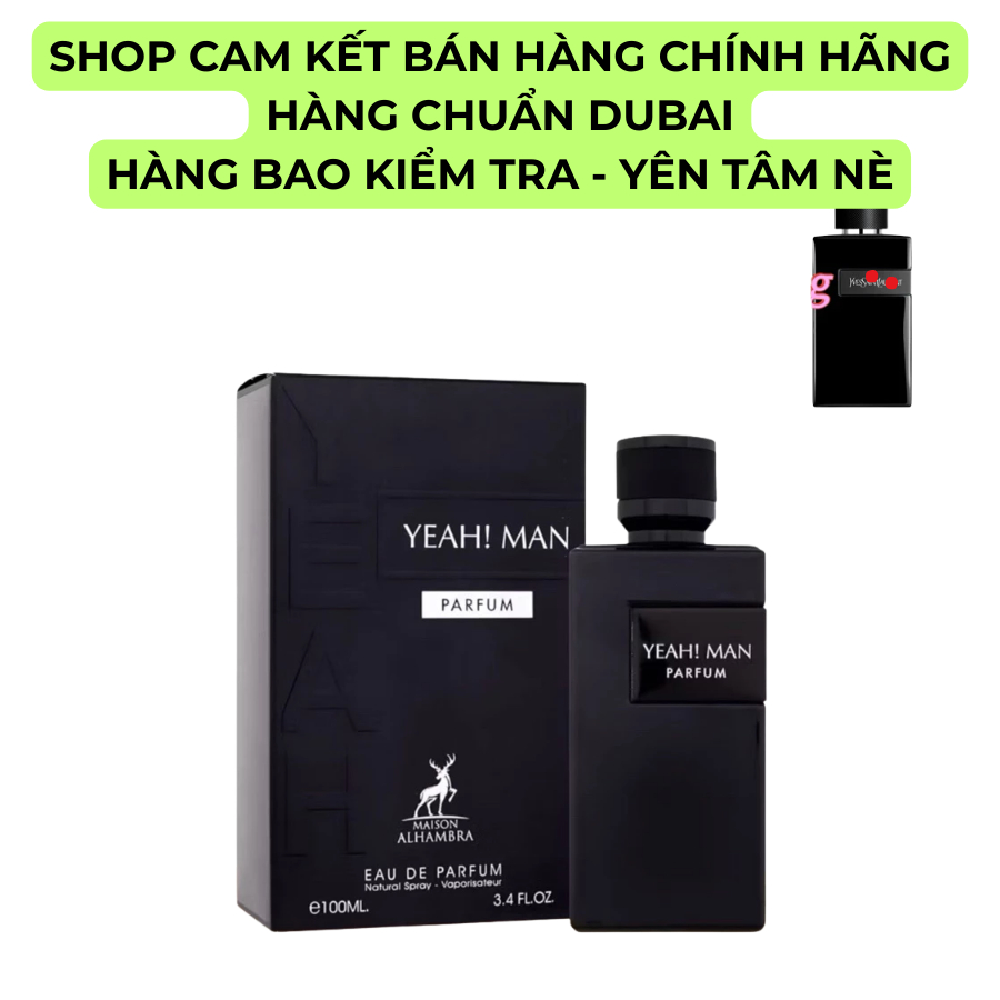 Nước Hoa Nam Yeah Man Parfum 100ml – Nam Tính, Quyến Rũ & Lưu Hương Lâu – Hương Hiện Đại