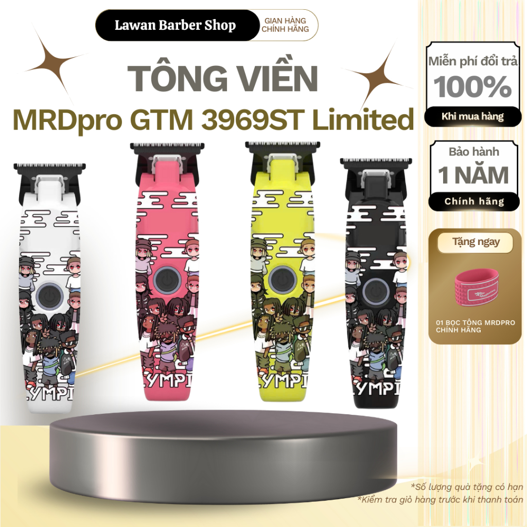 Tông đơ chấn viền MRD GMT 3969ST-Limited Động cơ không chổi than công suất cao tốc độ 7500 vòng/phút