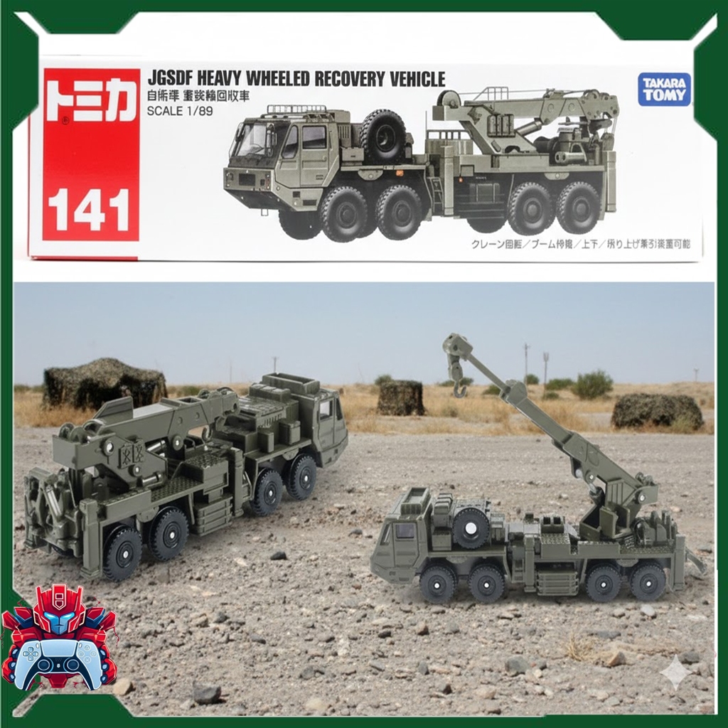 Xe mô hình Tomica Long No.141 JSDF Heavy Wheeled Recovery Vehicle - Chính hãng Takara Tomy