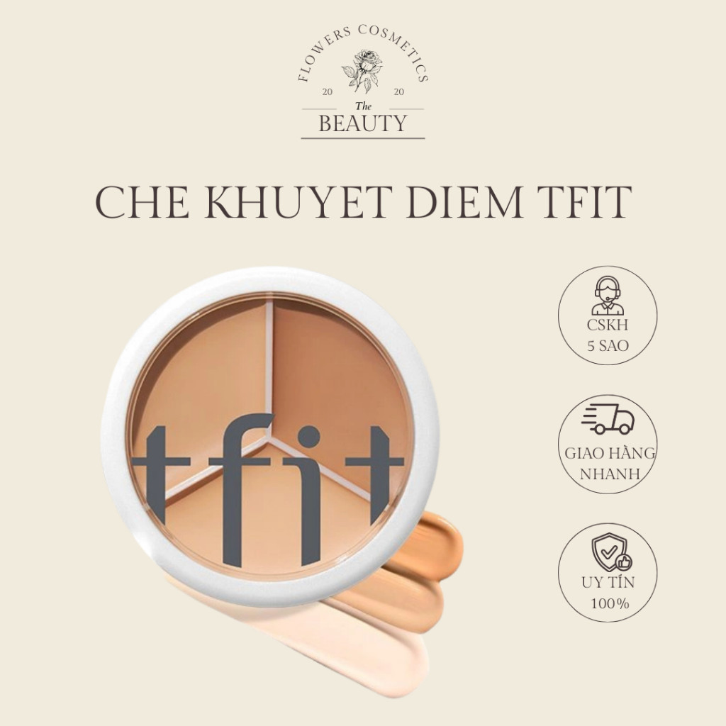 Che khuyết điểm TFIT, Ckđ triệt sắc tfit che phủ cao, kiềm dầu, lâu trôi Cover Up Pro 20g FLOWER.COS