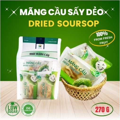 Mãng Cầu Sấy Dẻo/Muối Ớt 123Farm Gói 270g