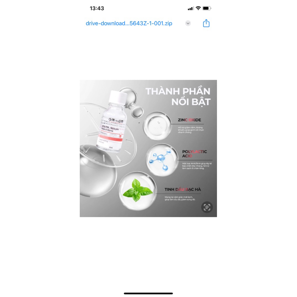 Combo 2 chai tinh chất trị mụn AM to PM