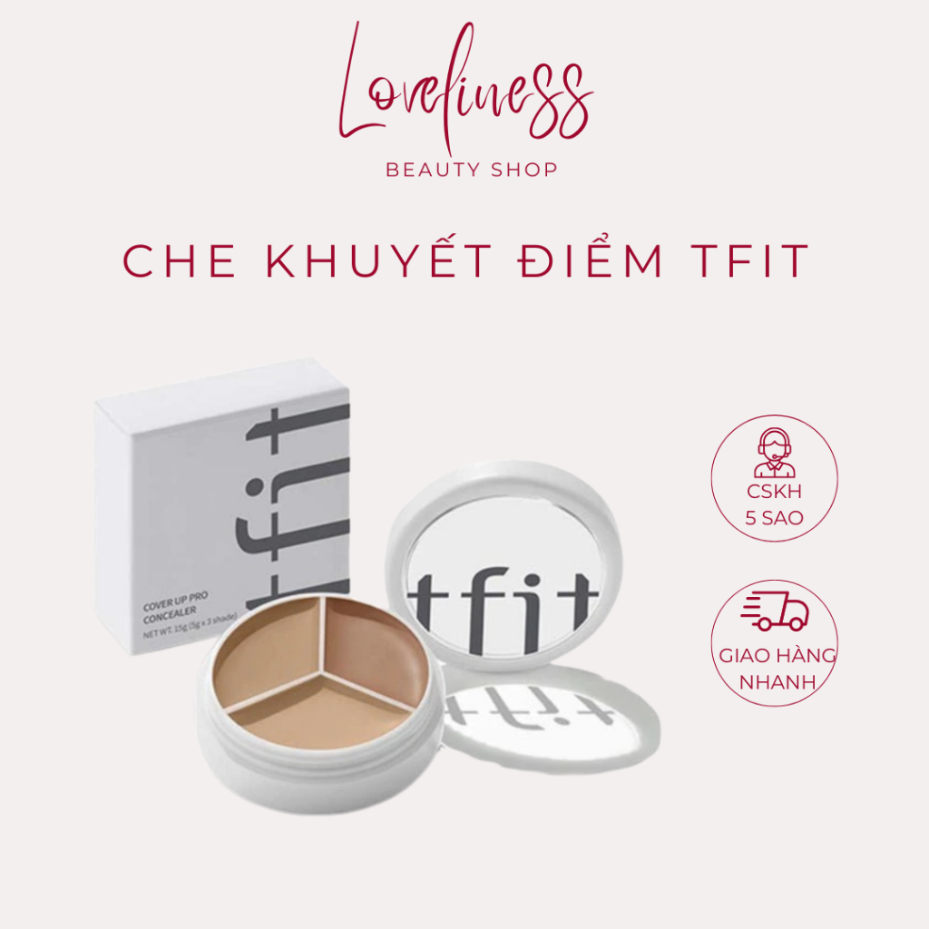 Che khuyết điểm TFIT, Ckđ triệt sắc tfit che phủ cao, kiềm dầu, lâu trôi Cover Up Pro 20g LOVELINESS