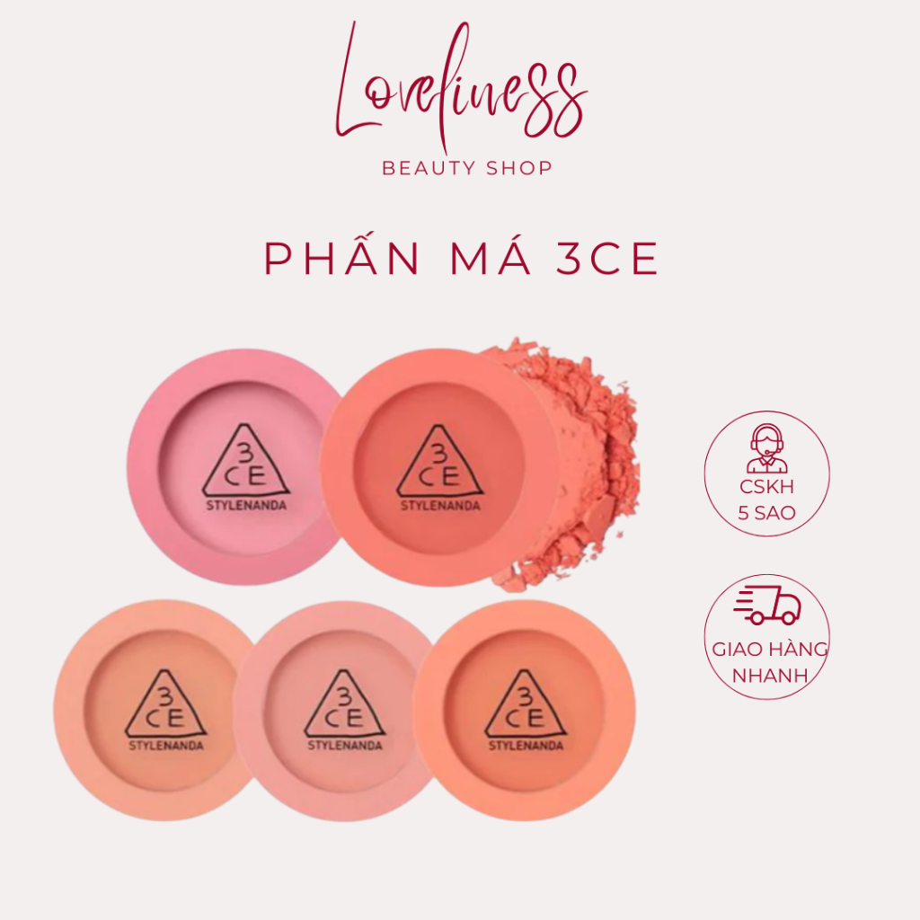 Phấn Má Hồng 3CE MOOD RECIPE FACE BLUSH Phấn Má 3CE - LOVELINESS.BEAUTY