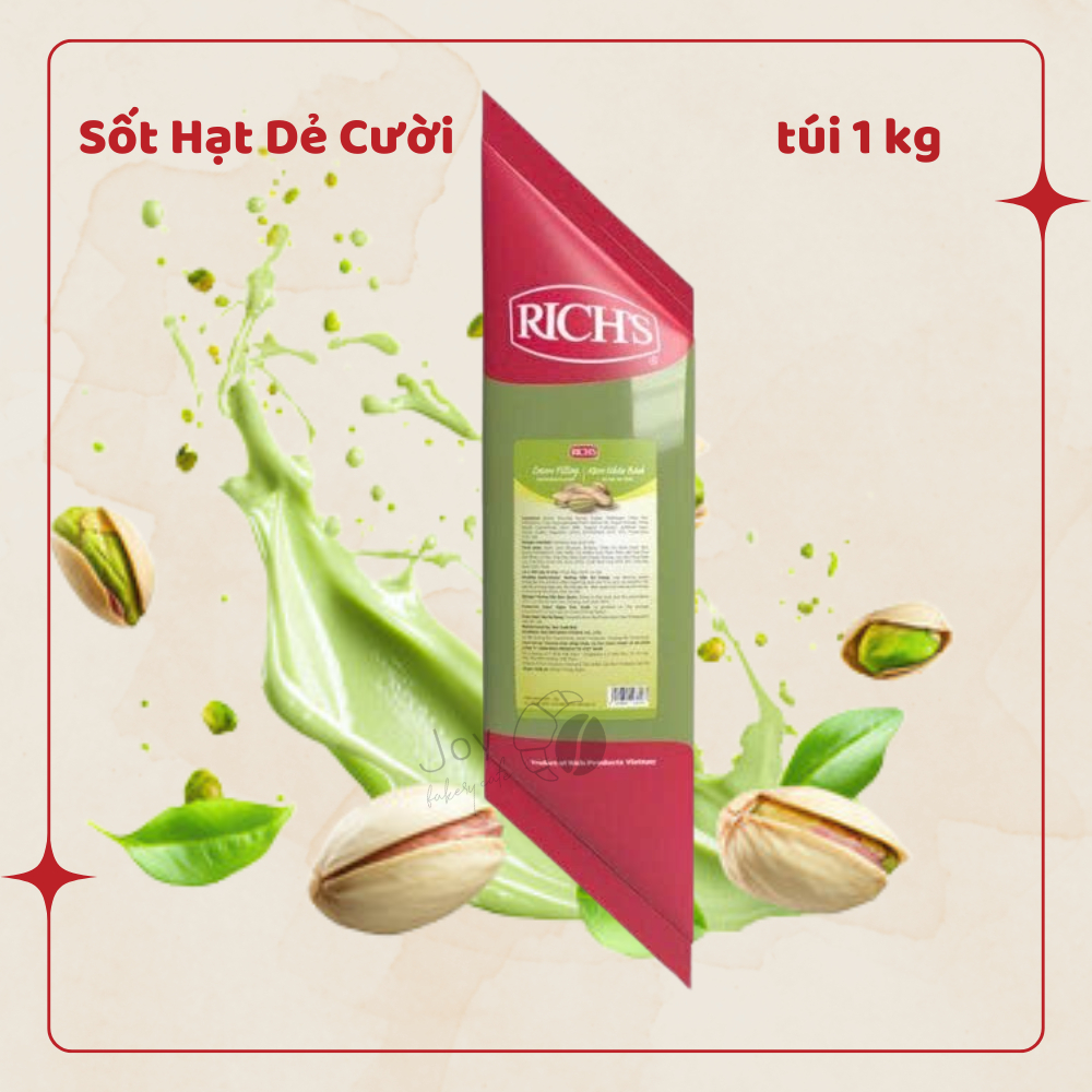 Kem Nhân Bánh Vị Hạt Dẻ Cười – Túi 1kg (Ready-to-Use Pistachio Filling)
