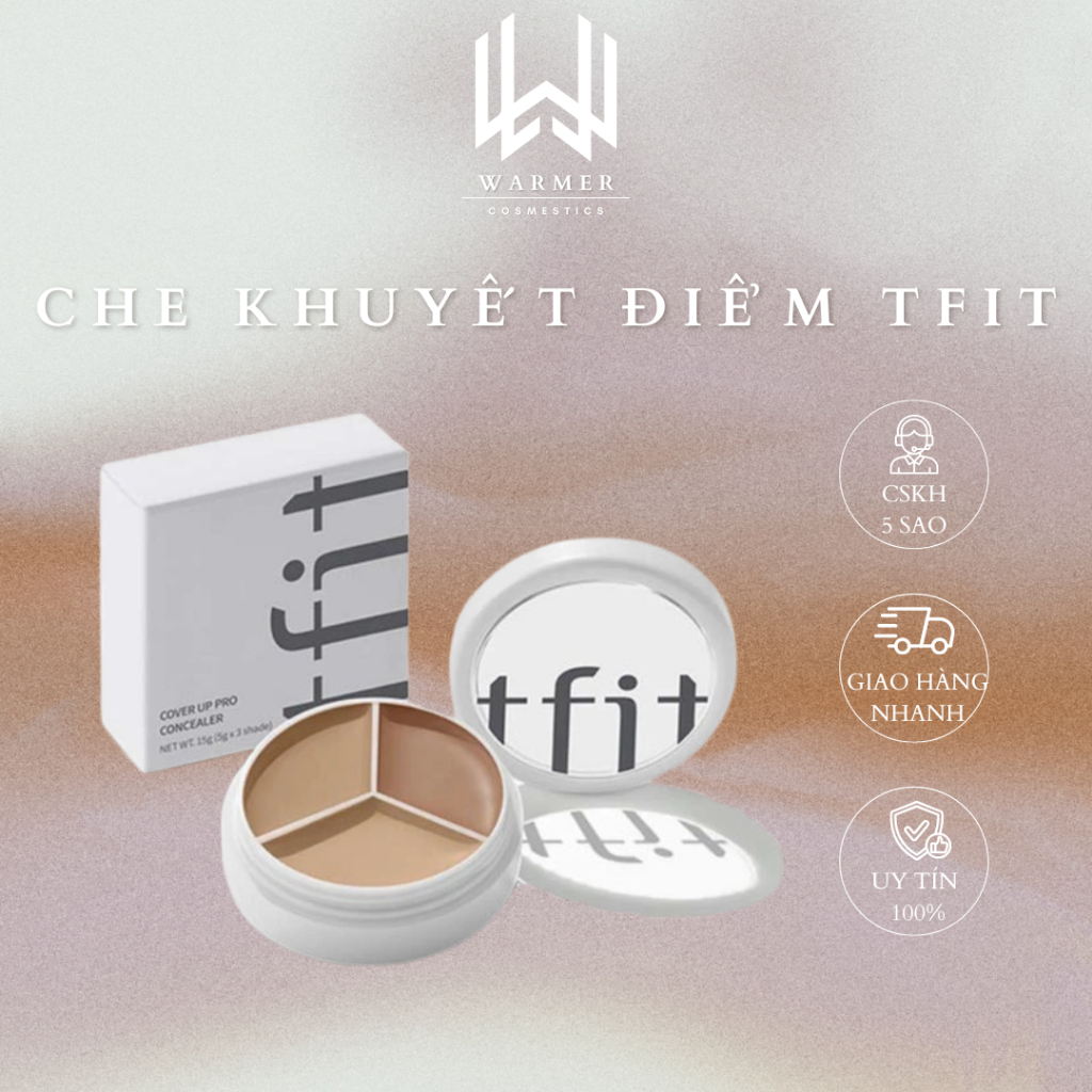 Che khuyết điểm TFIT, Ckđ triệt sắc tfit che phủ cao, kiềm dầu, lâu trôi Cover Up Pro 20g WARMER.COS