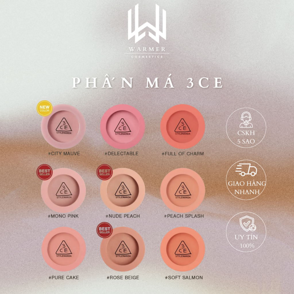 Phấn Má Hồng 3CE MOOD RECIPE FACE BLUSH Phấn Má 3CE - WARMER.COSMETICS