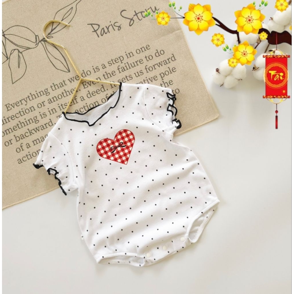 Body chip sơ sinh bé gái hiệu Bunnybaby size từ 4-10kg