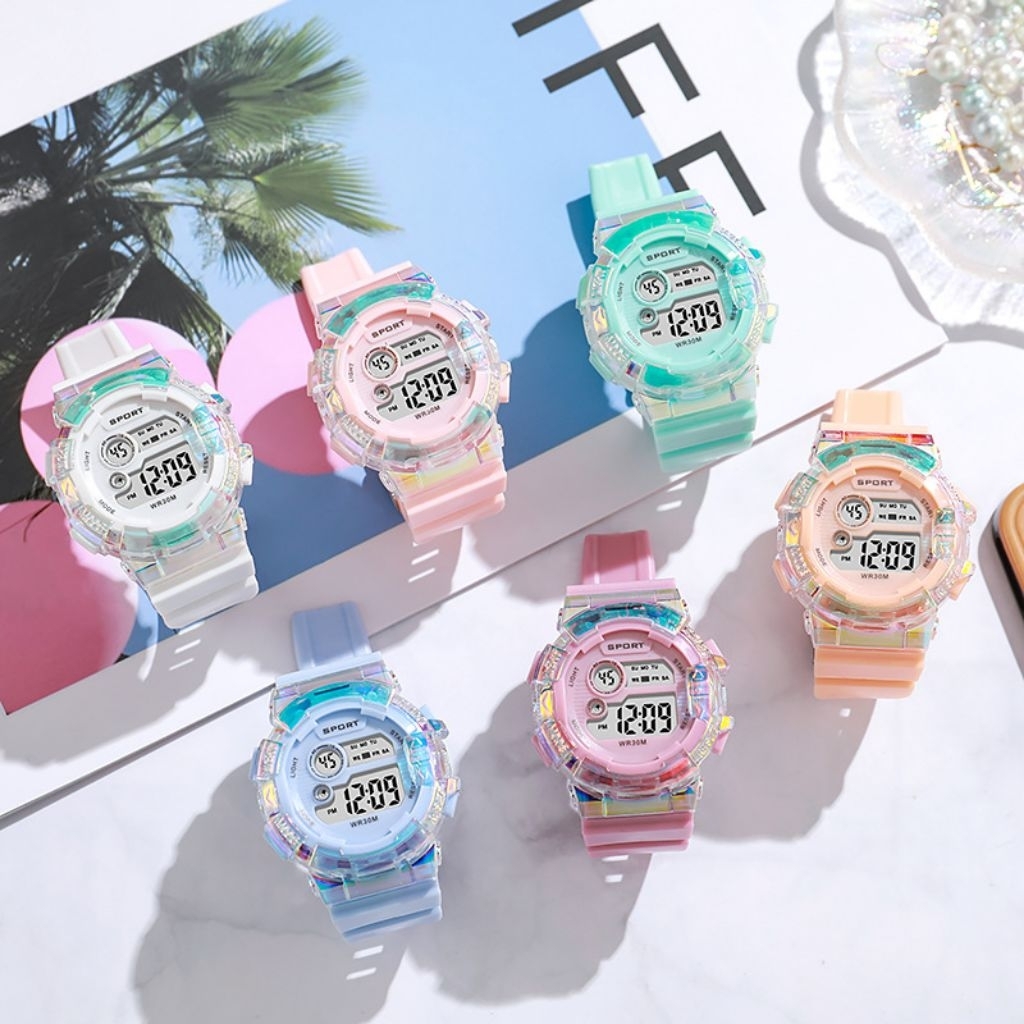 Đồng Hồ Học Sinh Thể Thao Điện Tử  Ngoài Trời Dây Silicon Mềm