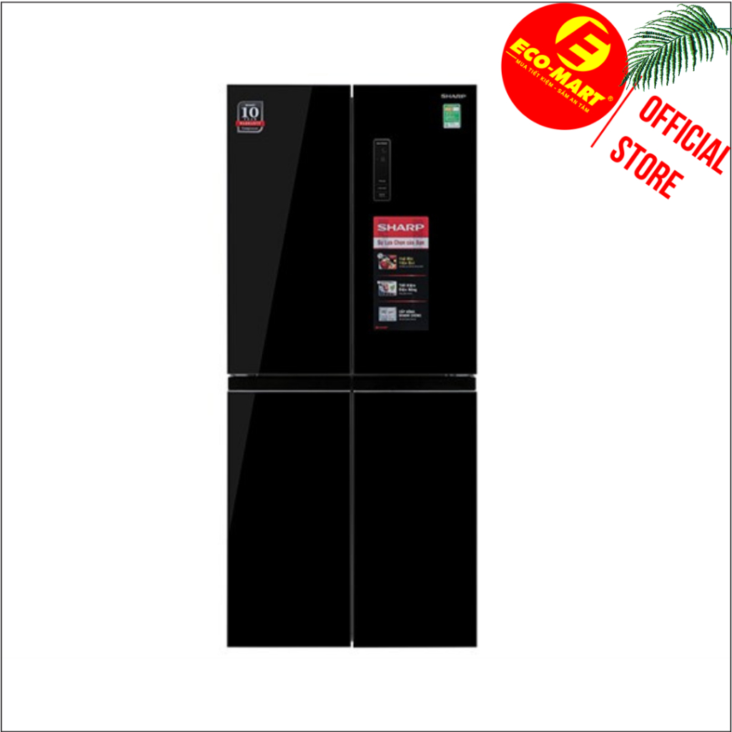 SJ-FX420VG-BK Tủ lạnh Sharp Inverter SJ-FX420VG-BK 404 lít gương đen có lắp đặt