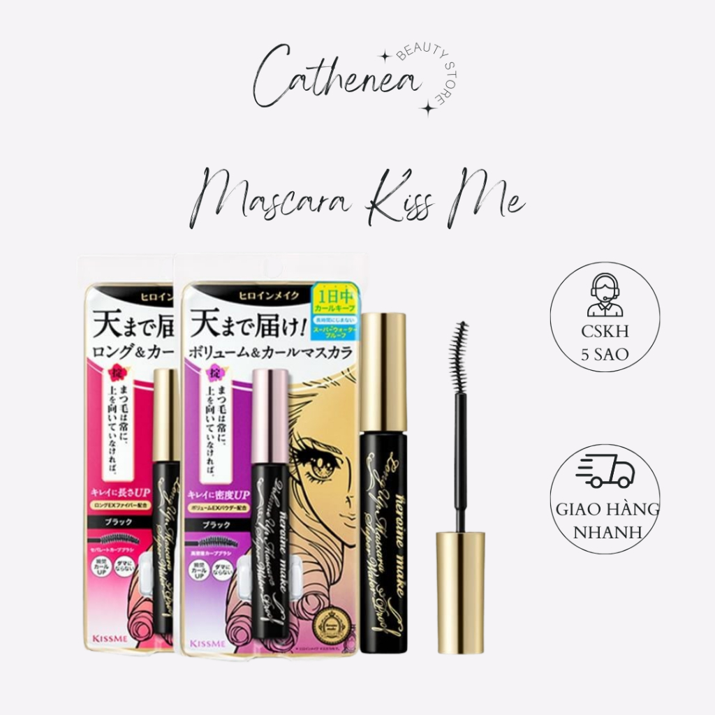 Mascara Kiss Me Không Lem Trôi, Giúp Nâng Cong Và Làm Dài Mi Kissme Mascara Long Up WP 6g - Cathenea