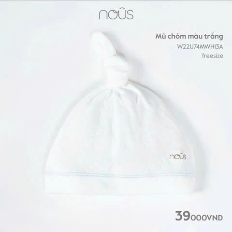 Phụ kiện sơ sinh Nous - 1 đôi bao tay bao chân Nous / mũ sơ sinh Nous