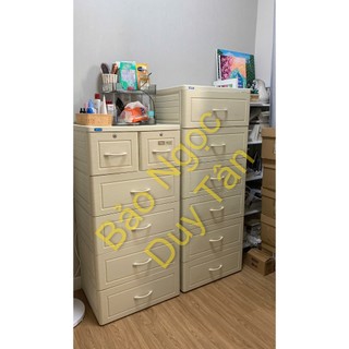  Tủ nhựa Tabi Duy Tân Trắng Vân Gỗ 4-5-6 tầng Hàng có sẵn  