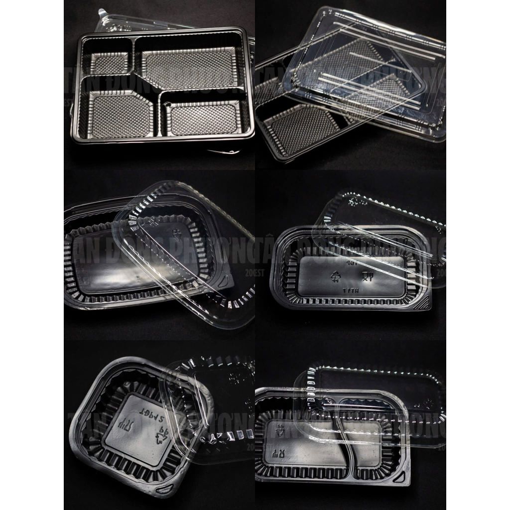 Set 500 hộp ht17 1 ngăn/ht17 2 ngăn/ht12 - Đựng cơm, mì xào, Sushi