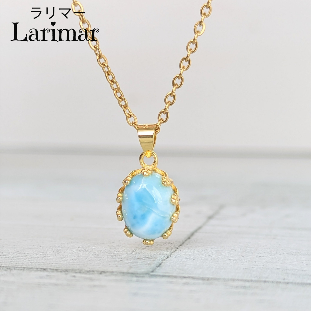Gemstone Necklace 【Larimar】Direct from Japan
