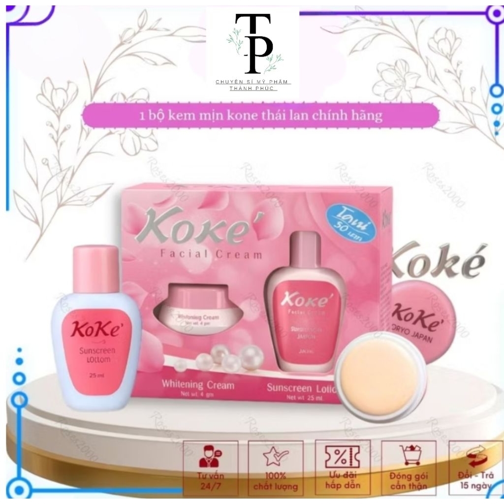 BỘ KEM KONE THÁI LAN CHÍNH HÃNG - DƯỠNG DA, LÀM MỜ NÁM, DA TRẮNG MỊN