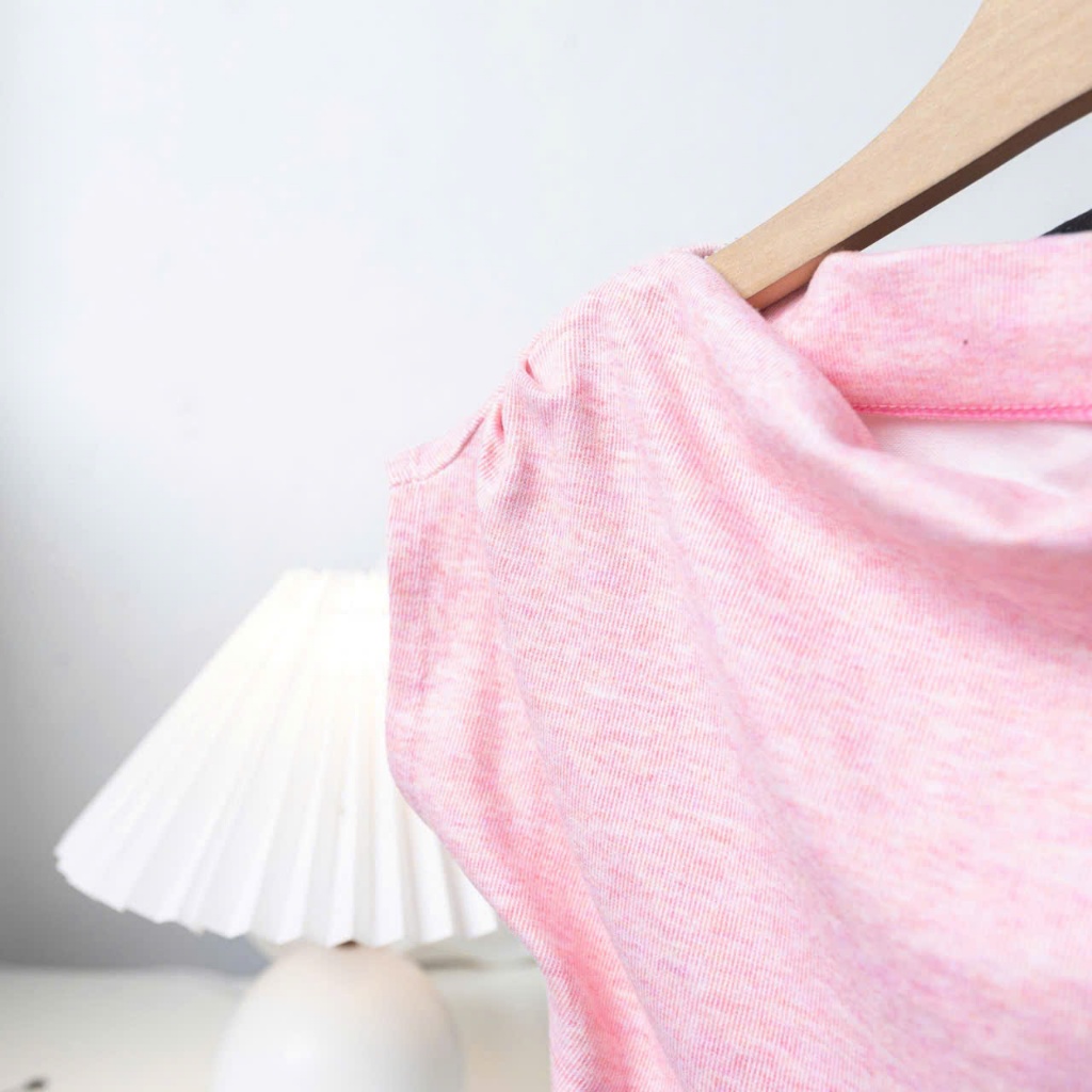 Áo Thun Lệch Vai Xếp Ly, Áo Kiểu Sườn Nhún Eo Điệu Đà, Áo Phông Form Vừa Chất Vải Co Dãn Mềm Lâm Tú-MA 315 | BigBuy360 - bigbuy360.vn