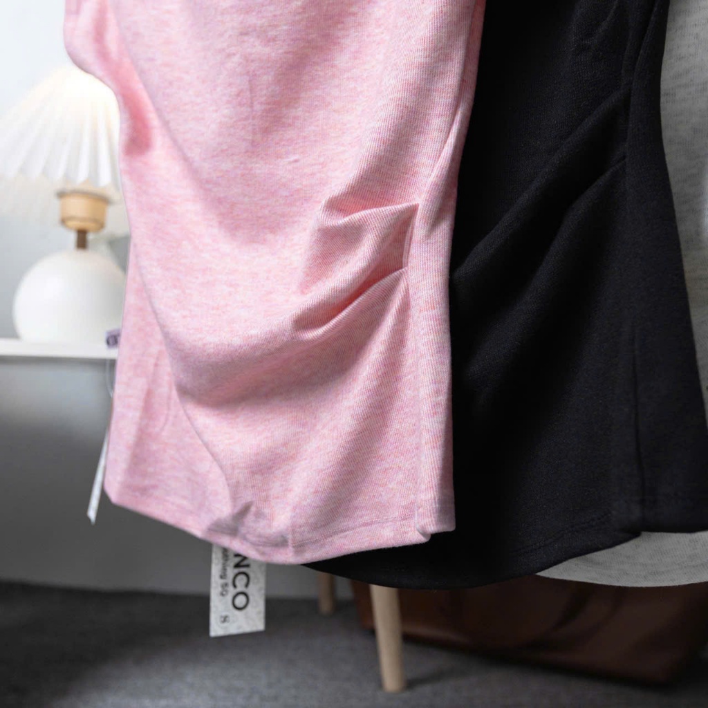 Áo Thun Lệch Vai Xếp Ly, Áo Kiểu Sườn Nhún Eo Điệu Đà, Áo Phông Form Vừa Chất Vải Co Dãn Mềm Lâm Tú-MA 315 | BigBuy360 - bigbuy360.vn