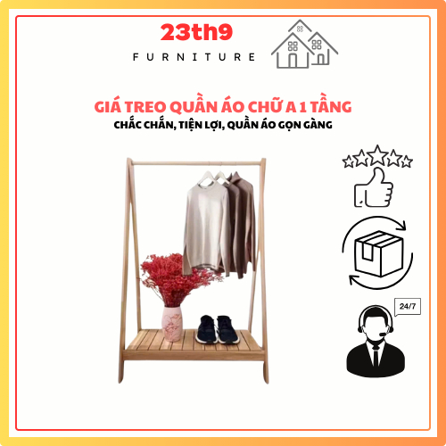 Giá Treo Quần Áo 💗23th9 DECOR💗 Kệ Treo Quần Áo Chữ A 1 Tầng Đa Năng Gỗ MDF Cao Cấp