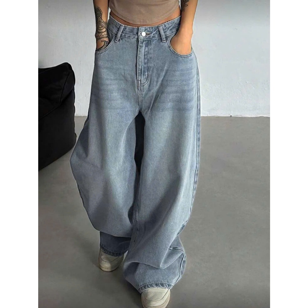 Quần Jeans Ống Rộng RE - TRO Form Rộng